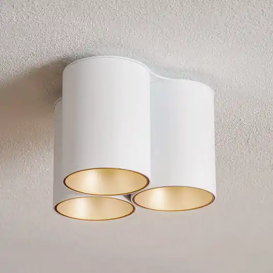 Stropní světlo Eye Tone III, bílá/zlatá Nejprodávanější