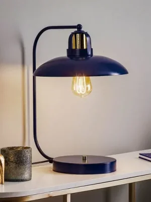 Stolní lampa Felix, modrá/zlatá Vrácení Zdarma