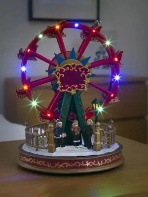 Zlevněný Stolní dekorace obří kolo, barevné LED a hudba