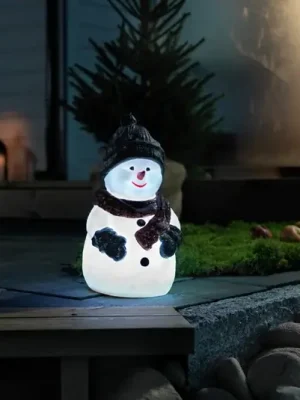 Sleva LED dekorace sněhulák změna barvy světla RGB, IP44