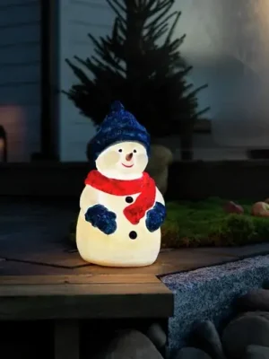 LED dekorace sněhulák, teplá bílá, IP44 Vysoce Kvalitní