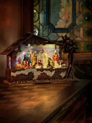 Levný LED stolní dekorace vodní lucerna jesličky