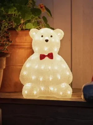 LED dekorace Teddybär čirá IP44 výška 38 cm Přímo Od Výrobce