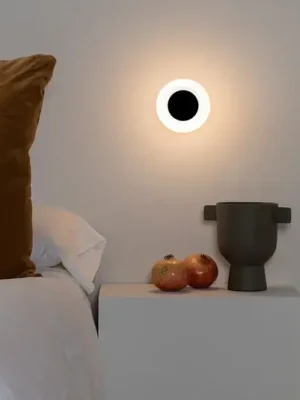 Vrácení Zdarma LED nástěnné světlo Moy in černá se stínidlem
