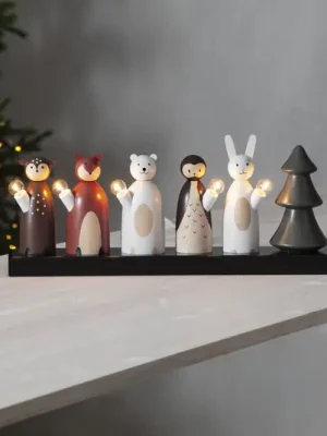 LED svíčkový lustr Forest Friends, pět zdrojů Ihned K Objednání