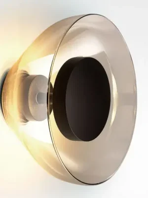 Nástěnné svítidlo MARSET Aura LED, Ø 18 cm, kouřově šedé Bezpečná Platba