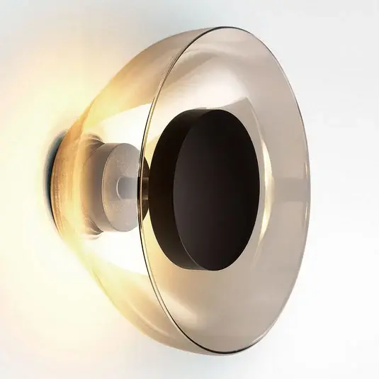 Nástěnné svítidlo MARSET Aura LED, Ø 18 cm, kouřově šedé Bezpečná Platba