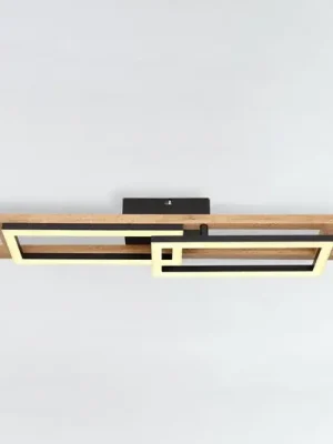 LED stropní světlo Illa dřevěný design, délka 69cm Výhodná Nabídka