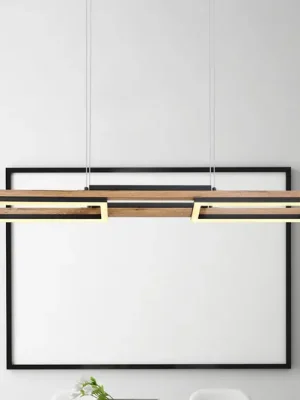 LED závěsné světlo Illa v dřevěném designu Zlevněný