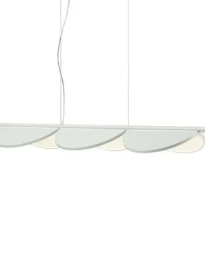Výprodej FLOS Almendra Linear LED závěsné světlo 3x, bílá