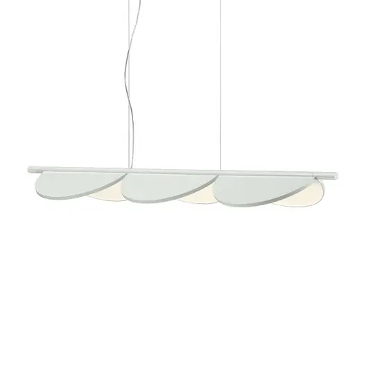 Výprodej FLOS Almendra Linear LED závěsné světlo 3x, bílá