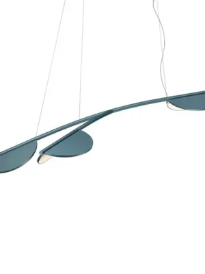 FLOS Almendra Organická závěsná lampa 3fl krátká modrá Nejlepší Cena