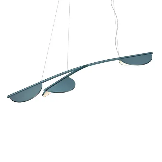 FLOS Almendra Organická závěsná lampa 3fl krátká modrá Nejlepší Cena