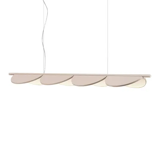 FLOS Almendra Linear LED závěsné 4 zdroje, růžová Ověřený