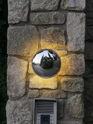 Tovární Cena MARSET Babila LED venkovní nástěnné svítidlo Ø28cm nerezová ocel