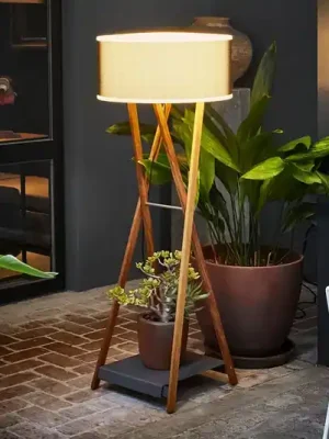Top Prodej MARSET Cala 140 stojací lampa, IP65, iroko/hnědá
