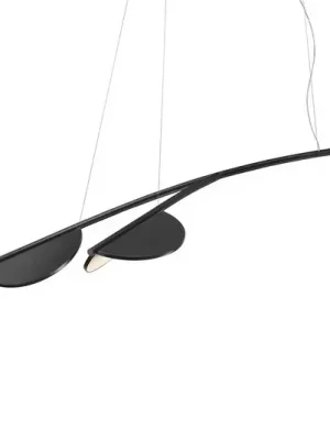 Nová Kolekce FLOS Almendra Organická závěsná lampa 2fl krátká černá