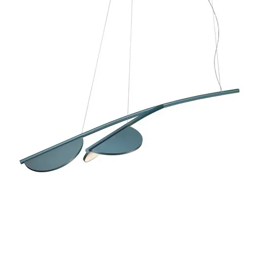 FLOS Almendra Organická závěsná lampa 2fl krátká modrá Víkendová Akce