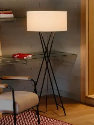 MARSET Cala Metal P145 stojací lampa, černá/bílá Sleva