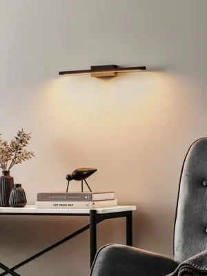 Dokud Zásoby Vydrží Nástěnné svítidlo Quitani LED Tolu, černé, šířka 45 cm
