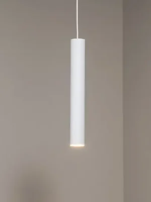 Aktuální Závěsné světlo Eye, 1žárovka, bílé, výška stínidla 40 cm
