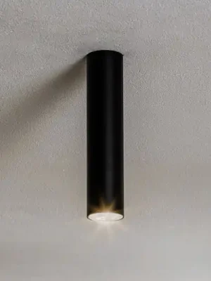 Stropní bodové světlo Eye, výška 25 cm, černé Nízká Cena