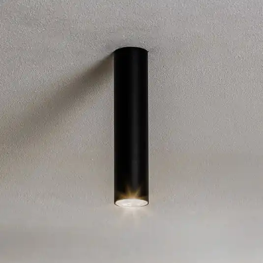 Stropní bodové světlo Eye, výška 25 cm, černé Nízká Cena