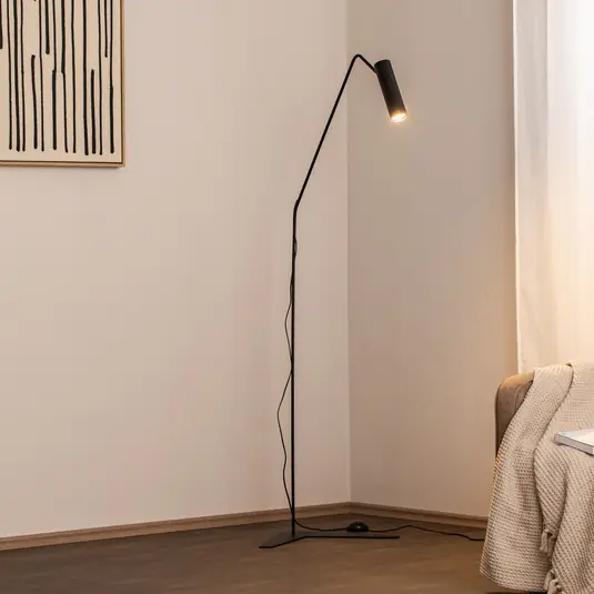 Oblíbený Stojací lampa Eye Super s pohyblivou hlavou, černá