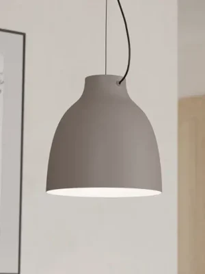 Bezpečná Platba Závěsné svítidlo Camasca, 1 světlo, Ø 28 cm, taupe