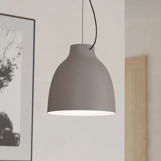 Bezpečná Platba Závěsné svítidlo Camasca, 1 světlo, Ø 28 cm, taupe