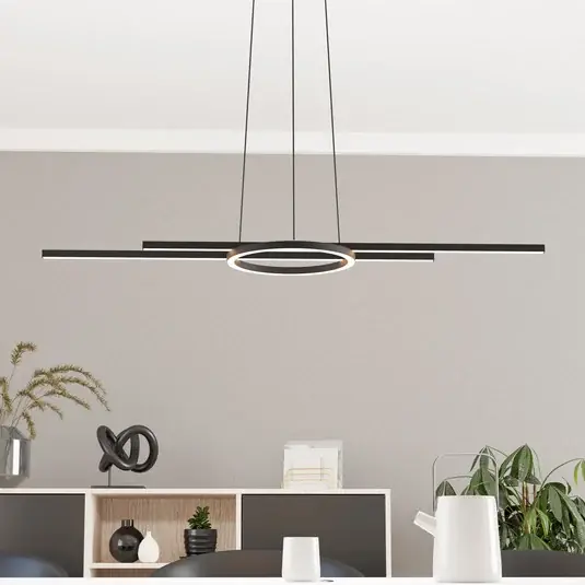LED závěsné svítidlo Zillerio-Z černé ZigBee CCT dim Ověřený