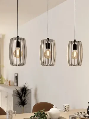 Víkendová Akce Závěsná lampa Bajazzara se třemi stínítky v pískové barvě