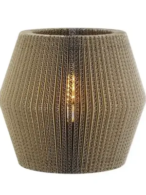 Vrstvená stolní lampa z lepenky, dvoukónický pařez Nová Kolekce