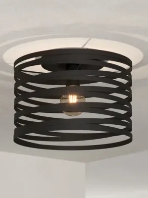 Finální Výprodej Stropní svítidlo Cremella, Ø 37 cm, černá, ocel