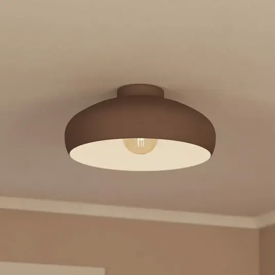 Stropní světlo Mogano, Ø40cm, kávově hnědá Výprodej