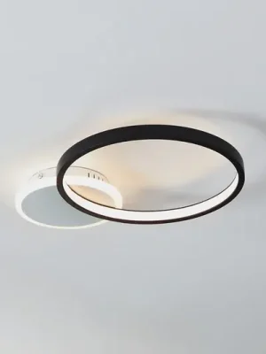 Nová Kolekce LED stropní svítidlo Gafares, černý hliník 41 cm dálkové ovládání CCT