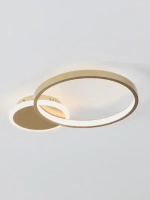 Stropní svítidlo LED Gafares, zlatá barva, hliník, 41 cm, dálkové ovládání CCT Výhodná Nabídka