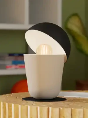 Top Prodej Stolní lampa Batabano s kapotáží, písková barva/černá