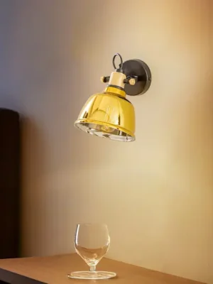 Značkový Nástěnné světlo Amalfi s metalizovaným sklem, zlaté