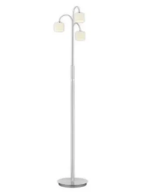 Koupit Online Stojací lampa Mila LED, nikl/opálové sklo, tři světla
