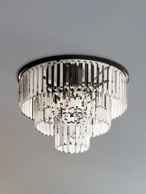 Stropní světlo Cristal, transparentní/černé, Ø 56 cm Nejlepší Volba