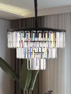 Objednat Nyní Závěsné světlo Cristal, transparentní/černé, Ø 56 cm