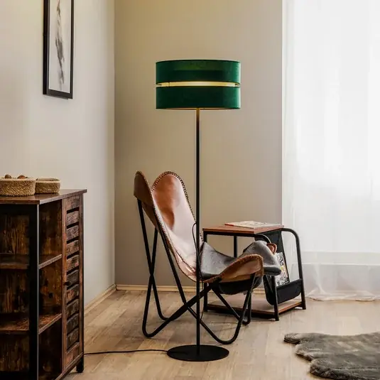 Jen Po Omezenou Doba Stojací lampa Duo, zelená/zlatá, Ø 40 cm, 1 žárovka