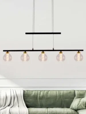 LED závěsné světlo Brass 5 zdrojů nastavitelné Objednat Nyní
