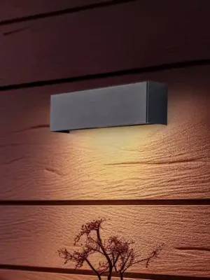 Nástěnné světlo Straight XS, šířka 26 cm, grafit Víkendová Akce