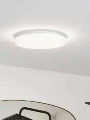 Stropní svítidlo Prios LED Artin, Ø 33 cm, bílé, CCT, IP65 Akční Cena
