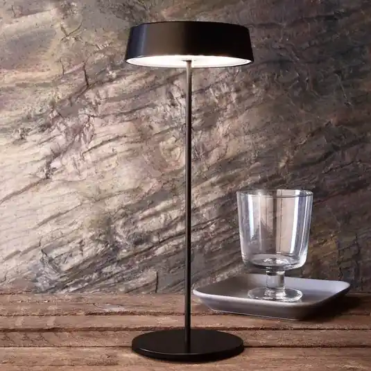 LED stolní lampa Miram s baterií stmívatelná černá Přímo Od Výrobce