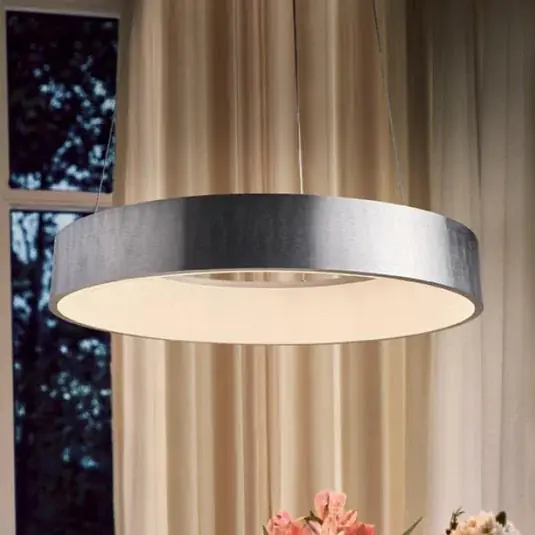LEDVANCE SUN@Home Circular LED závěsné světlo, stříbrné, HCL Značkový