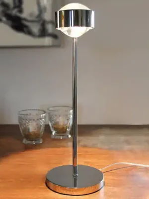 Stolní lampa Puk Eye, lesklý chrom Rychlé Dodání
