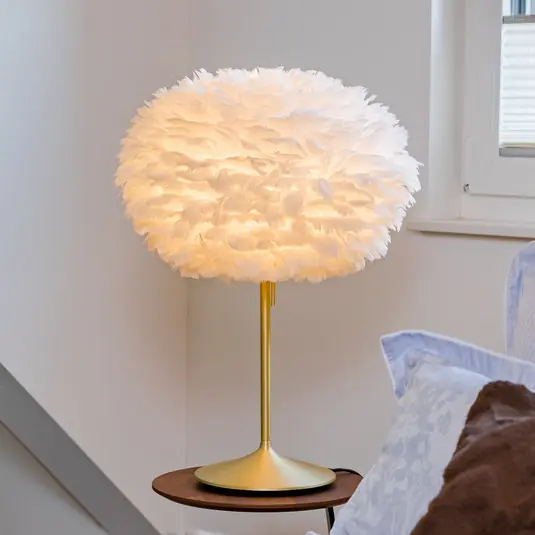 Přímo Od Výrobce UMAGE Eos medium stolní lampa bílá/mosaz